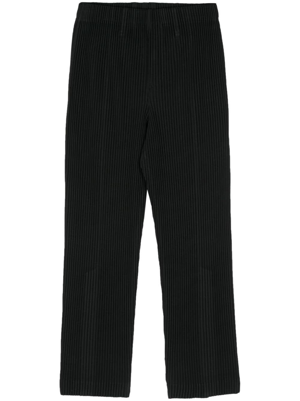 Homme Plissé Issey Miyake Straight-Leg-Hose mit Falten - Schwarz von Homme Plissé Issey Miyake