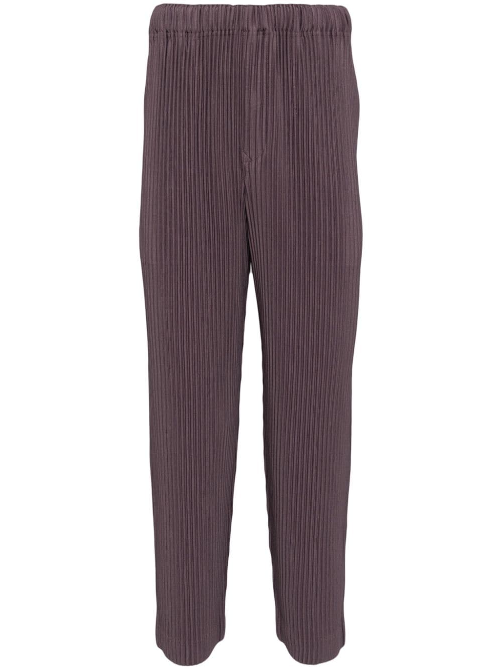 Homme Plissé Issey Miyake pleated straight-leg trousers - Violett von Homme Plissé Issey Miyake