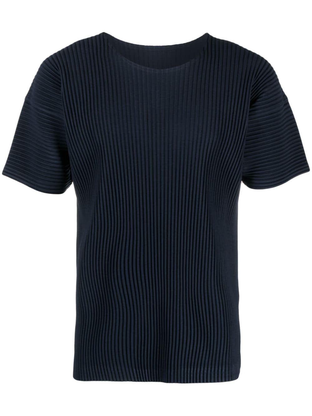 Homme Plissé Issey Miyake Geripptes T-Shirt - Blau von Homme Plissé Issey Miyake