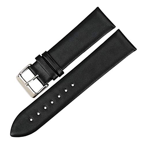 Jksdp Leder-Armband-Uhr-Zubehör Uhrenarmband Schwarz Armband-Uhrenarmband, schwarz, 15mm Jksdp Leder-Armband-Uhr-Zubehör Uhrenarmband Schwarz Armband-Uhrenarmband, schwarz, 15mm von HommomH
