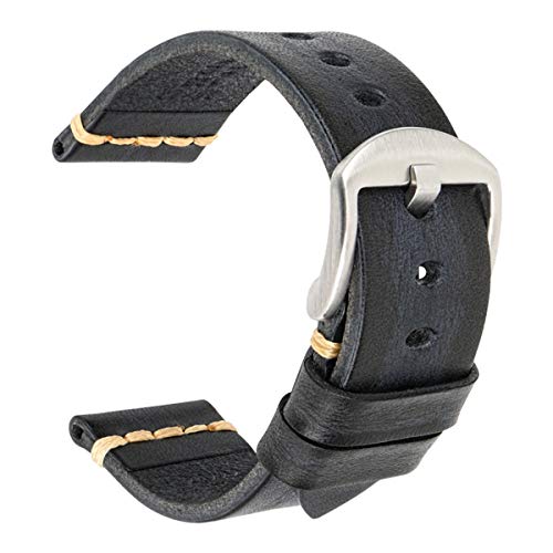 Lederband Uhrenarmband 18mm 20mm 22mm 24mm Uhrenarmband-Handgelenk-Armbänder,19mm von HommomH