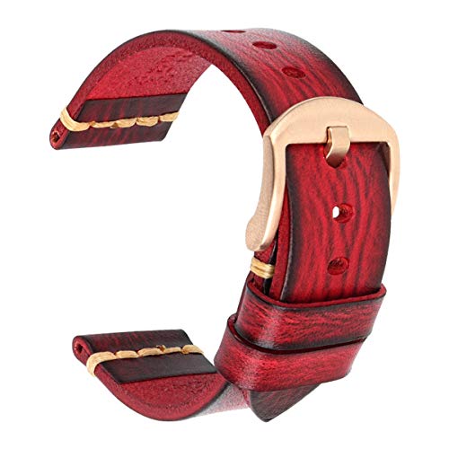 Lederband Uhrenarmband 18mm 20mm 22mm 24mm Uhrenarmband-Handgelenk-Armbänder Glamour Red Roes,19mm Lederband Uhrenarmband 18mm 20mm 22mm 24mm Uhrenarmband-Handgelenk-Armbänder Glamour Red Roes,19mm von HommomH