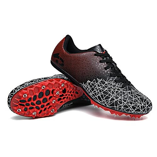 Homnova Spikes Leichtathletikschuhe, 8 Nägel rutschfeste Jugendsportschuhe Mit Spikes und Sprint Herren Kinder und Damen,Schwarz,37EU von Homnova