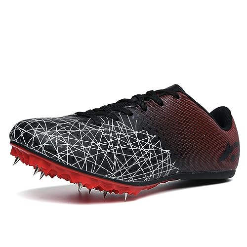 Homnova Spikes Leichtathletikschuhe, 8 Nägel rutschfeste Jugendsportschuhe Mit Spikes und Sprint Herren Kinder und Damen,Schwarz,40EU von Homnova