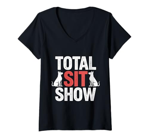 Damen Total Sit Show Animal Dog Trainer Gehorsam ||- T-Shirt mit V-Ausschnitt Damen Total Sit Show Animal Dog Trainer Gehorsam ||- T-Shirt mit V-Ausschnitt von Homo -Trainer und Disziplin der Hundetrainer