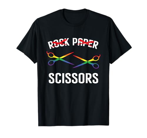 Schere Stein Papier LGBTQ Männer Frauen Regenbogen T-Shirt von Homosexualität LGBTQ & LGBT Schwul Lesbisch
