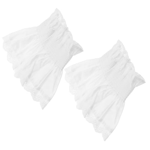 Homoyoyo Abnehmbare Fake Ärmel Mit Rüschen Und Spitzenmanschetten Aus Baumwolle Für Damen Und Mädchen Stilvolle Armstulpen Für Pullover Und Blusen von Homoyoyo