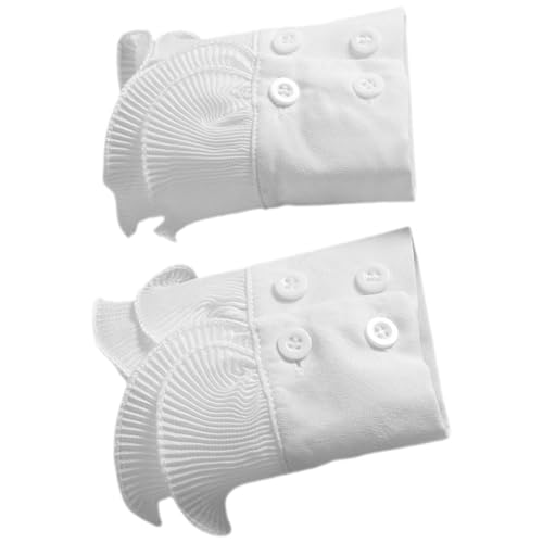 Homoyoyo 1paar Abnehmbare Handgelenk Manschetten Fingerlose Handschuhe Für Damen Atmungsaktive Accessoires Für Kleider Blusen Shirts Für Jahreszeiten von Homoyoyo