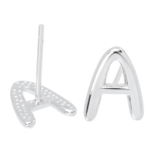 Homoyoyo Alphabet Ohrringe A Minimalistische Initialen Ohrstecker S925 Silber Push Back Ohrstecker für Damen und Herren Zeitloser Schmuck für von Homoyoyo