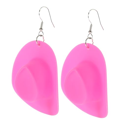 Homoyoyo 1 Paar Cowboyhut-ohrringe Cowboyhüte Cowboy-hut Weißer Cowboyhut Western Cowboyhut Aus Stroh Brauner Hut Rand Hut Für Frauen Westliche Ohrringe Für Frauen Ohrschmuck Legierung von Homoyoyo