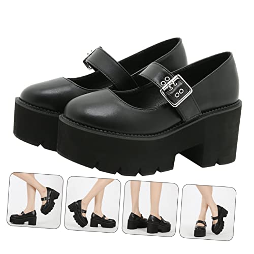 Homoyoyo 1 Paar Damen Lederschuhe mit Metallverschluss rutschfeste Halbschuhe Komfortable Atmungsaktive Schuhe für Festliche Anlässe von Homoyoyo