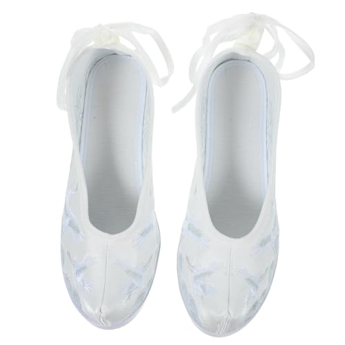 Homoyoyo 1 Paar Ethnischer Bestickte Hanfu Schuhe für Weiße Innensohle Komfortabel Leicht für Sommer Outfits Traditionelle Chinesische Kleidung Homoyoyo 1 Paar Ethnischer Bestickte Hanfu Schuhe für Weiße Innensohle Komfortabel Leicht für Sommer Outfits Traditionelle Chinesische Kleidung von Homoyoyo