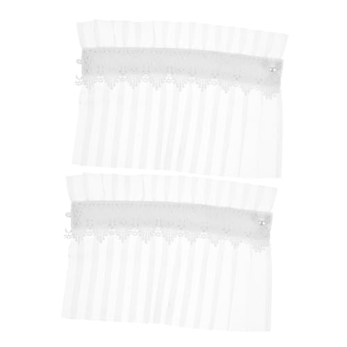 Homoyoyo 1 Paar Fake-Ärmel aus Spitze Armbinde Spitzenmanschetten Manschettenärmel Handgelenkmanschetten Fake-Ärmel für Damen Spitzengelenksmanschetten Ärmelmanschette Polyester Weiß von Homoyoyo
