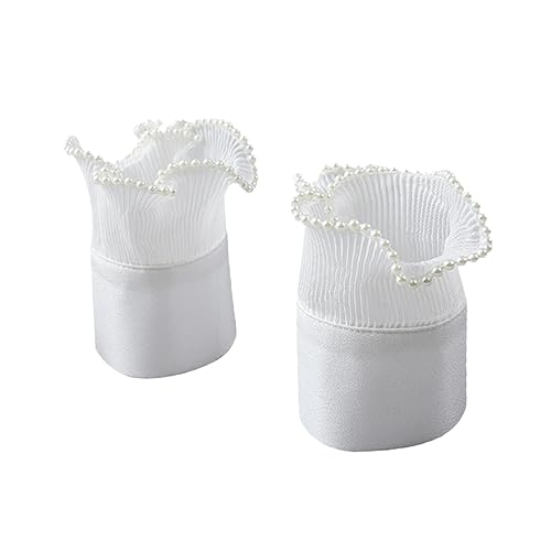 Homoyoyo 1paar Abnehmbare Hochzeitsmanschetten Mit Perlen Handgelenk Manschetten Atemberaubendes Accessoire Für Brautkleider Und Festliche Outfits von Homoyoyo
