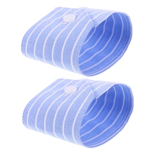 Homoyoyo 1paar Abnehmbare Handgelenkmanschetten Für Damen Blau Gestreifte Fake-ärmel Für Blusen Pullover Und Formelle Outfits Vielseitige Modische Accessoires Für Jeden Anlass von Homoyoyo