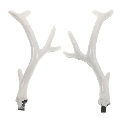 Homoyoyo 1paar Kunstleder Rentierhörner Realistische Weiße Geweih-requisiten Für Weihnachtskostüme Fotografie Und -projekte Vielseitig Einsetzbar Für Festliche Anlässe Und Partys von Homoyoyo