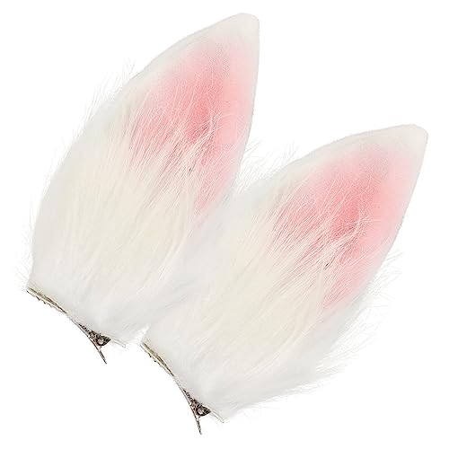 Homoyoyo 1 Paar Hasenohren Haarnadel Bunny Eve Frabbit Bobby Haarschmuck Ohr Haarnadel Kaninchen Clip Kostüm Frauen Pelzig Grau Haarschmuck Für Mädchen Kostüm Ohr Requisite Plüsch von Homoyoyo
