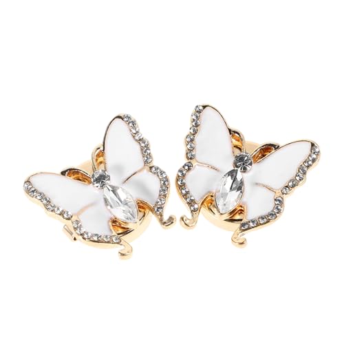 Homoyoyo 1paar Elegante Damen Manschettenknöpfe Mit Strass Für Hemdkragen Modisches Accessoire Für Verschiedene Anlässe Einfach Zu Bedienen Und Vielseitig Einsetzbar Perfekter Schmuck von Homoyoyo