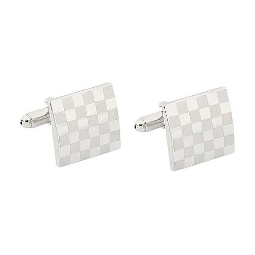 Homoyoyo 1 Paar Herren Manschettenknöpfe Classic Cufflinks für Anzug Hochzeit Quadratische Design Manschettenknöpfe Hochwertige Accessoires für Männer Langlebig von Homoyoyo