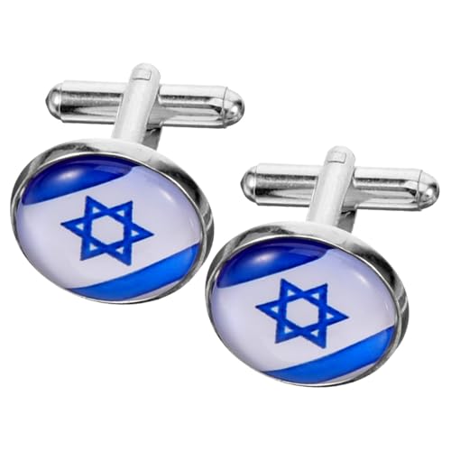 Homoyoyo 1 Paar Herrenhemden Mit Israel-flagge Stilvolle Business-detailverarbeitung Für Oberhemden von Homoyoyo