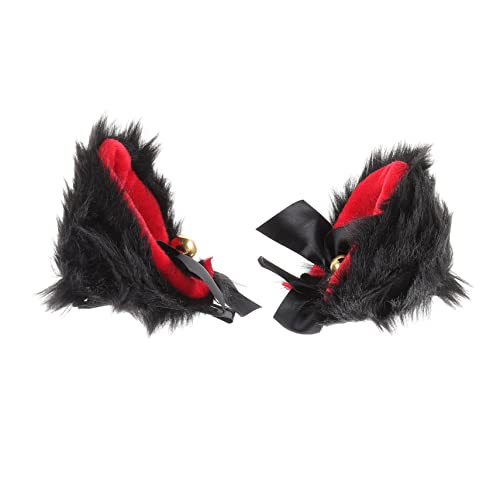 Homoyoyo Katzenohren Haarspangen Für Mädchen Plüsch Katzenohr Haarclips Cosplay Zubehör Für Halloween Weihnachten Und Geburtstag von Homoyoyo