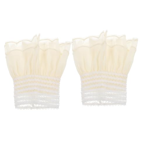 Elegante Armstulpen Aus Spitze Gefälschte Manschetten Hornform Abnehmbar Plissiert Für Cosplay-partys von Homoyoyo