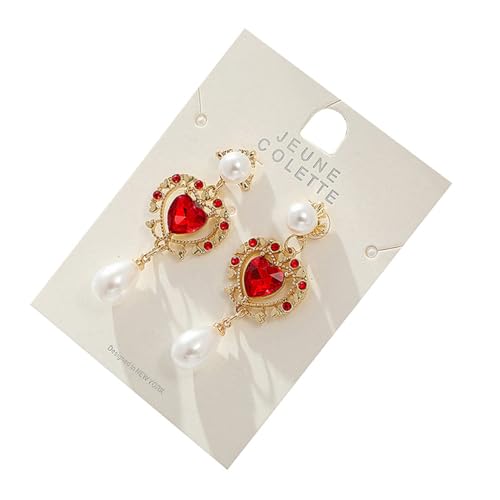Homoyoyo 1 Paar Liebesperlenohrringe Rote Ohrringe Herzperlenohrringe Herzohrringe Modeohrringe Damenohrringe Modeohrhänger Vintage Ohrringe Homoyoyo 1 Paar Liebesperlenohrringe Rote Ohrringe Herzperlenohrringe Herzohrringe Modeohrringe Damenohrringe Modeohrhänger Vintage Ohrringe von Homoyoyo