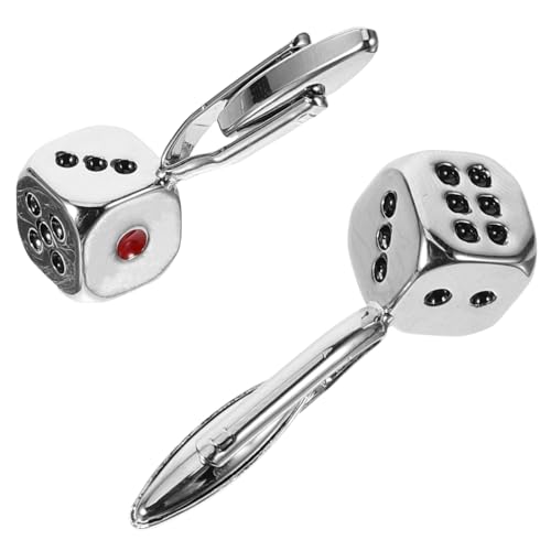 Homoyoyo 1 Paar Manschettenknöpfe für Herren Silberne Design Cufflinks Kreative Metall Manschettenknöpfe für Anzüge Festliche Geschäftliche Anlässe für Männer von Homoyoyo