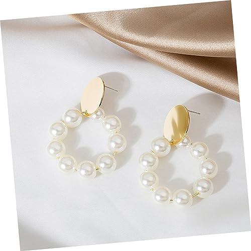 Homoyoyo 1 Paar Perlen Kreis Ohrringe Perlenohrring Ohr Baumeln Ohrringe Baumeln Perlenkreis Ohrtropfen Ohrhörer Im -stil Ohrhänger Stylischer Ohrstecker Damen-ohr-accessoires Weiß Homoyoyo 1 Paar Perlen Kreis Ohrringe Perlenohrring Ohr Baumeln Ohrringe Baumeln Perlenkreis Ohrtropfen Ohrhörer Im -stil Ohrhänger Stylischer Ohrstecker Damen-ohr-accessoires Weiß von Homoyoyo