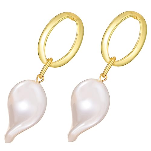 Homoyoyo 1 Paar Perlenohrringe Ohrringe Perlenschmuck Perlenohrschmuck Ohrschmuck Für Damen Weißlegierung von Homoyoyo