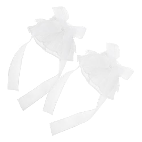 Homoyoyo 1 Paar Spitzen-handgelenkmanschetten Für Lolita-mode Weiße Elastische Chiffon-ärmel Für Hochzeits- Party- Und Halloween-kostüme von Homoyoyo