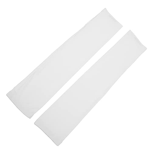 Homoyoyo 1 Paar Sommer Armstulpen für UV Schutz Atmungsaktive Schutzärmel aus Hochwertigem Eiskrepp für Herren und Damen Beim Wandern Fahren Radfahren und Fitness Weiß S von Homoyoyo