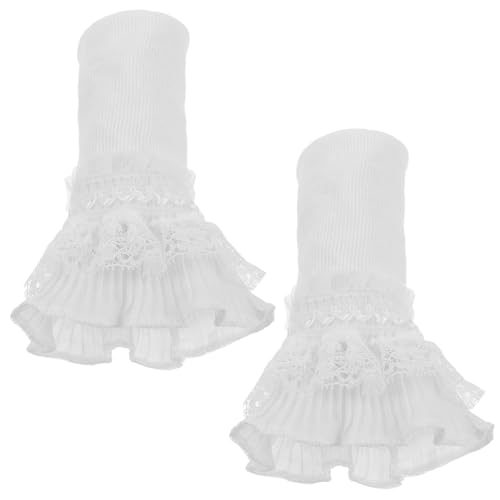 Homoyoyo Abnehmbare Falsche Blumenmanschetten Aus Polyester Für Kostüme Und Bühnenauftritte Modische Handgelenkmanschetten Mit Spitzenornament Für Kleidung Und Modeveranstaltungen von Homoyoyo