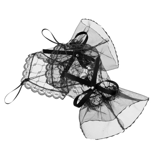 Homoyoyo 1 Paar Spitzenhandschuhe Mesh-ärmel Spitzenärmel Durchsichtige Handschuhe Hochzeitshandschuhe Süße Handschuhe Hochzeitsmanschette Spitzenmanschette Rüschenhandschuhe Black von Homoyoyo