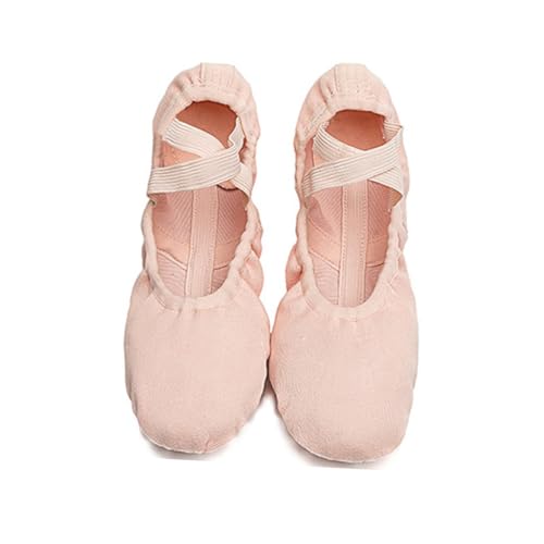 Homoyoyo 1 Paar Tanzschuhe Sohle Ballettschuh Wohnungen Ballettschuh Für Erwachsene Mädchen Tanzpraxis Schuhe Ballettschuhe Für Damen Beleg Ballettschuhe Für Damenschuhe Rosa Leder von Homoyoyo