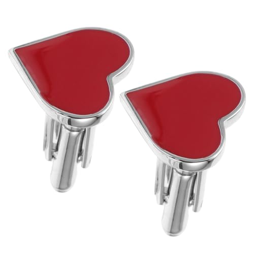 Homoyoyo Romantische Rote Herz Manschettenknöpfe Für Männer Anzugaccessoires Für Besondere Anlässe Wie Hochzeiten Und Valentinstag Robuste Und Komfortable Cufflinks Mit Einzigartigem von Homoyoyo