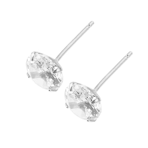 Homoyoyo 1 Paar Zirkon Ohr stecker mit vier Krallen Sterling Silber Ohrringe süße Ohrringe Silber- Silver Homoyoyo 1 Paar Zirkon Ohr stecker mit vier Krallen Sterling Silber Ohrringe süße Ohrringe Silber- Silver von Homoyoyo