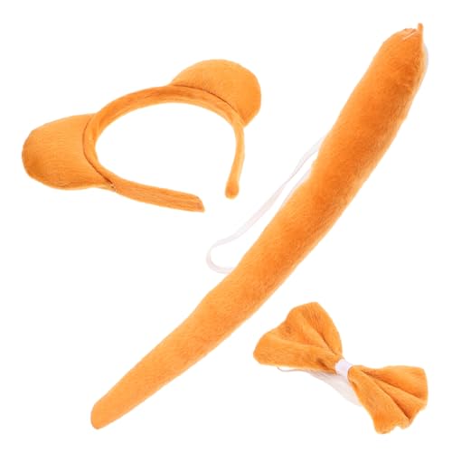 Homoyoyo 1 Satz Bärenkostüm Set für Erwachsene Teiliges Zubehör mit Bärenohren Haarreif Tier und Fliege für Halloween Cosplay Themenpartys und Rollenspiele von Homoyoyo