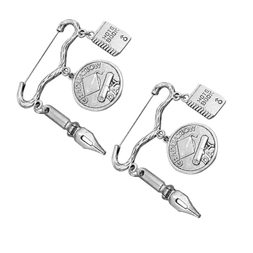 Homoyoyo 1 Satz Brosche Zum Gedenken An Den Abschluss Kleid Brosche Abschlussbrosche Pin Brosche Pin Broschen Für Kleidung Brachbrosche Graduierungsbrosche 2 Stücke von Homoyoyo