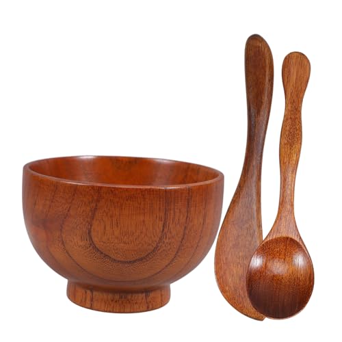 Homoyoyo 1 Satz Facial Mask Mixing Kit Teiliges Set aus Holz mit Schüssel Spatel und Löffel für Diy Gesichtsmaske Pflegeleichte Hautpflege Werkzeuge für Zuhause und Salon von Homoyoyo