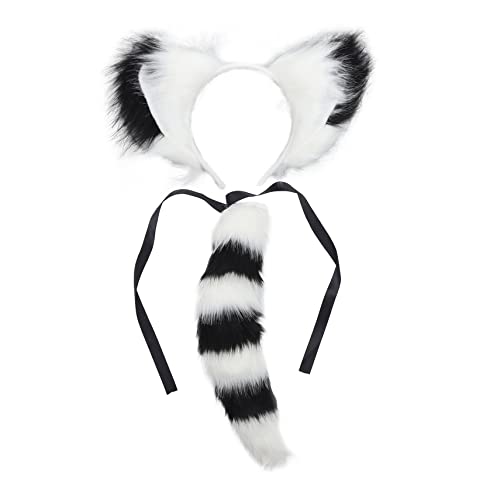 Homoyoyo 1 Satz Fuchsohr Stirnband the hallow halloween mitgebsel ausgerechnet weihnachten jakobsweg gepps weihnachten Weiß Party-Kopfschmuck Tier-Cosplay-Versorgung Stoff von Homoyoyo