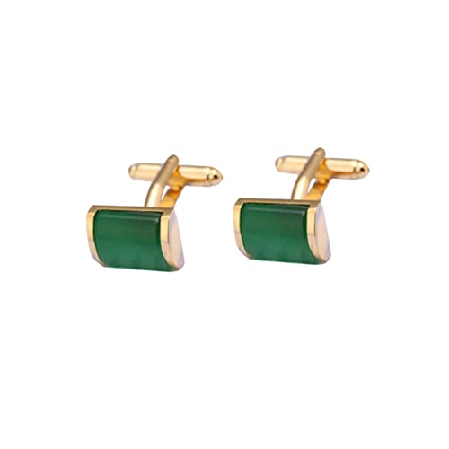 Homoyoyo 1 Satz Grüne Opal Manschettenknöpfe Für Herren Elegantes Hemdsärmel Zubehör Accessoire Für Formelle Anlässe Hochzeiten Geschäftliche Veranstaltungen 2 Stück von Homoyoyo