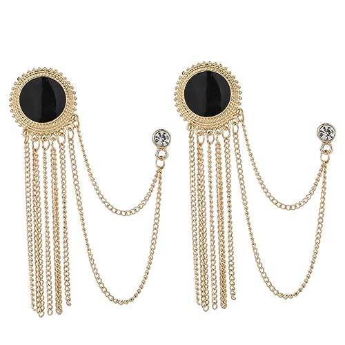 Homoyoyo 1 Satz Herren Anstecknadel Mit Quaste Broschen Für Anzüge Für Formelle Anlässe Hochzeiten Partys Langlebigem Legierungs Material Leicht 2 Stücke von Homoyoyo