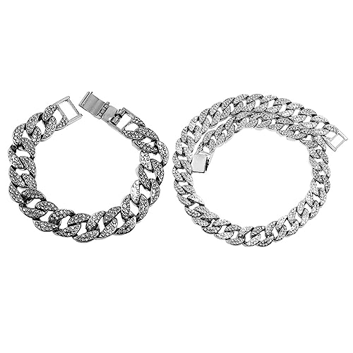 Homoyoyo Kubanische Gliederkette Für Männer Mit Armband Hip-hop-schmuck Aus Legierung Für Verschiedene Anlässe Leicht Tragbar von Homoyoyo