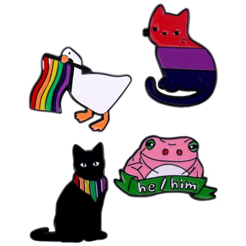 Homoyoyo 1 Satz Kleine Tierbrosche Karikatur Groß Kleidung Tierbrosche Für Frauen Cartoon-broschen Cartoon-pin Schal Brosche Rucksäcke Stift Sweater Pin Legierung 4 Stück von Homoyoyo