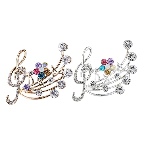 Homoyoyo 1 Satz Musiknoten Broschen Schmucknadel Für Frauen Accessoires Für Abendkleider Für Musikliebhaber Fashion Enthusiasten Hochwertige Verarbeitung Leicht Langlebig 2 Stück von Homoyoyo