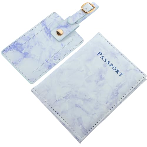 Homoyoyo Reisepasshülle Mit Gepäckanhänger Haltbare Pu-Reise Wallet Organizer Für Reisepässe Und Dokumente Für Reisen Und Aufbewahrung Farbverlauf von Homoyoyo