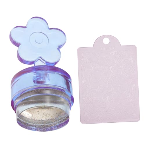 Homoyoyo 1 Satz Silikon Nagelstempel Set Transparentes Maniküre Tool für Kreative Nagelkunst Wiederverwendbar für Nagelstudios und DIY Nail Art Zuhause Hochwertigem Stempelkissen und von Homoyoyo