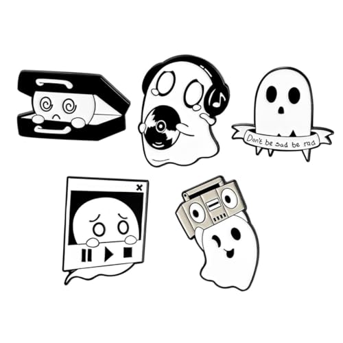 Homoyoyo 1 Satz Teiliges Cartoon Broschen Mit Geistermotiv Legierter Anstecker Für Kleidung Niedliche Brustnadeln Halloween Festliche Anlässe Langlebig Leicht Dekorieren Von Taschen 5 Stück von Homoyoyo