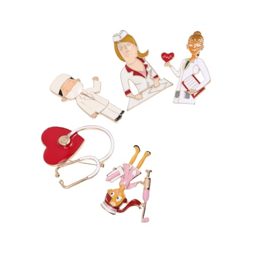 Homoyoyo 5 Stücke Brosche Anstecknadel Medizinischer Schmuck Für Krankenschwester Arzt Student Tasche Rucksack Hüte Mit Hübschem Design Für Verschiedene Anlässe von Homoyoyo